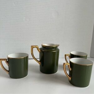 Vintage Art Deco Porzellanfabrik Walkure German Porcelain Creamer cups